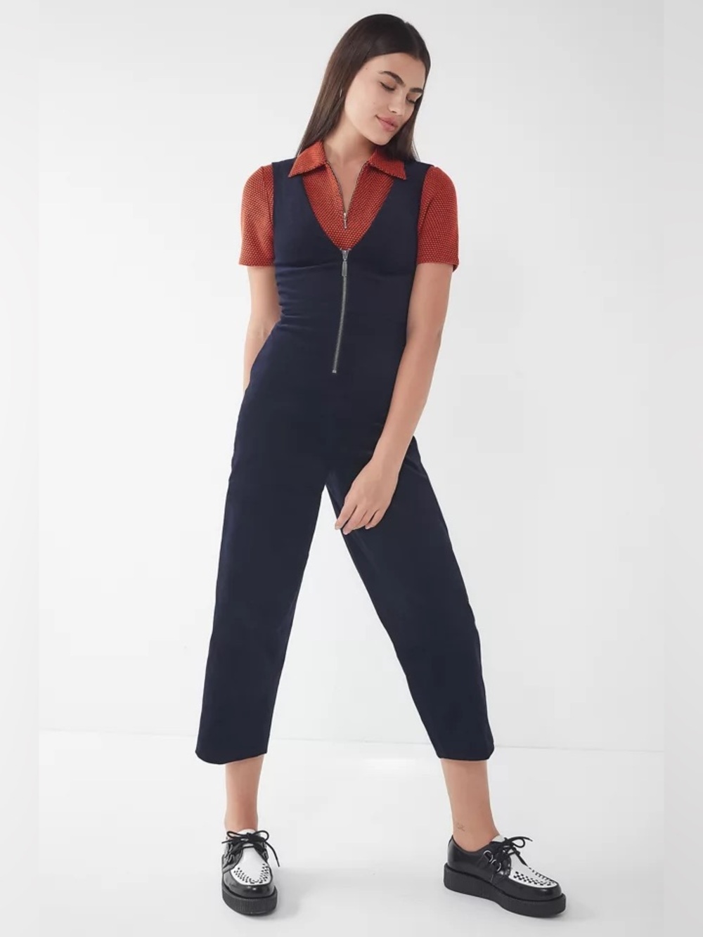 BDG April Corduroy Zip-Front Jumpsuit